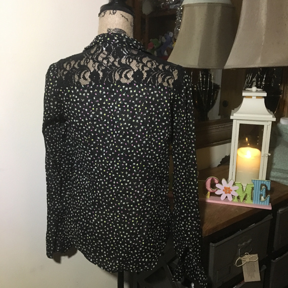 LC Lauren Conrad Black Button Down Top - Picture 3 of 6